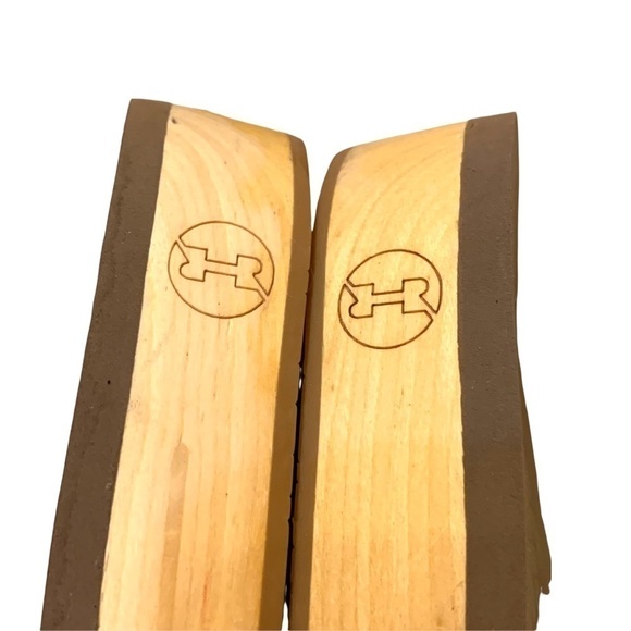 Flogg Nikita Clog Slides Flatform patent Leopard print wooden sole sandals 7.5 - Picture 10 of 11